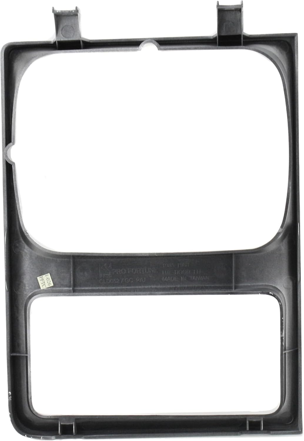 Front Driver & Passenger PAIR HeadLight Door Bezel, For 85-88 Chevy Blazer, Suburban CK, 85-86 GMC CK, 87-88 GMC RV, Single Lower ParkLight Opening Silver Plastic GM2512182 GM2513182 15598725 15598726