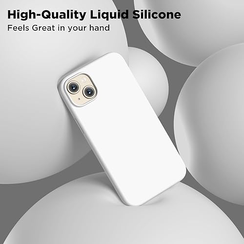 Miniatura 4 de COFFKER Funda de silicona para iPhone 15 Plus, cubierta protectora de cuerpo completo, forro de microfibra suave antiarañazos, funda delgada