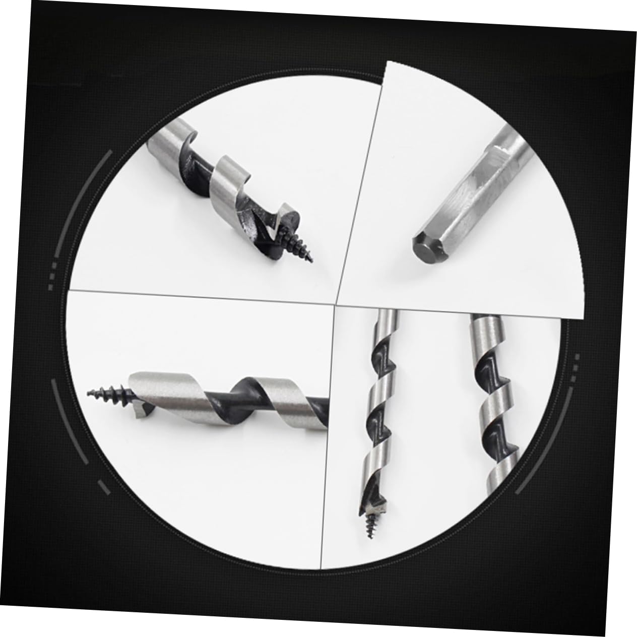 Hemobllo 6pcs Long Auger Drill Bit for Woodworking Self-Drilling Hole Opener for Deep Clean Soft and Hard Wood