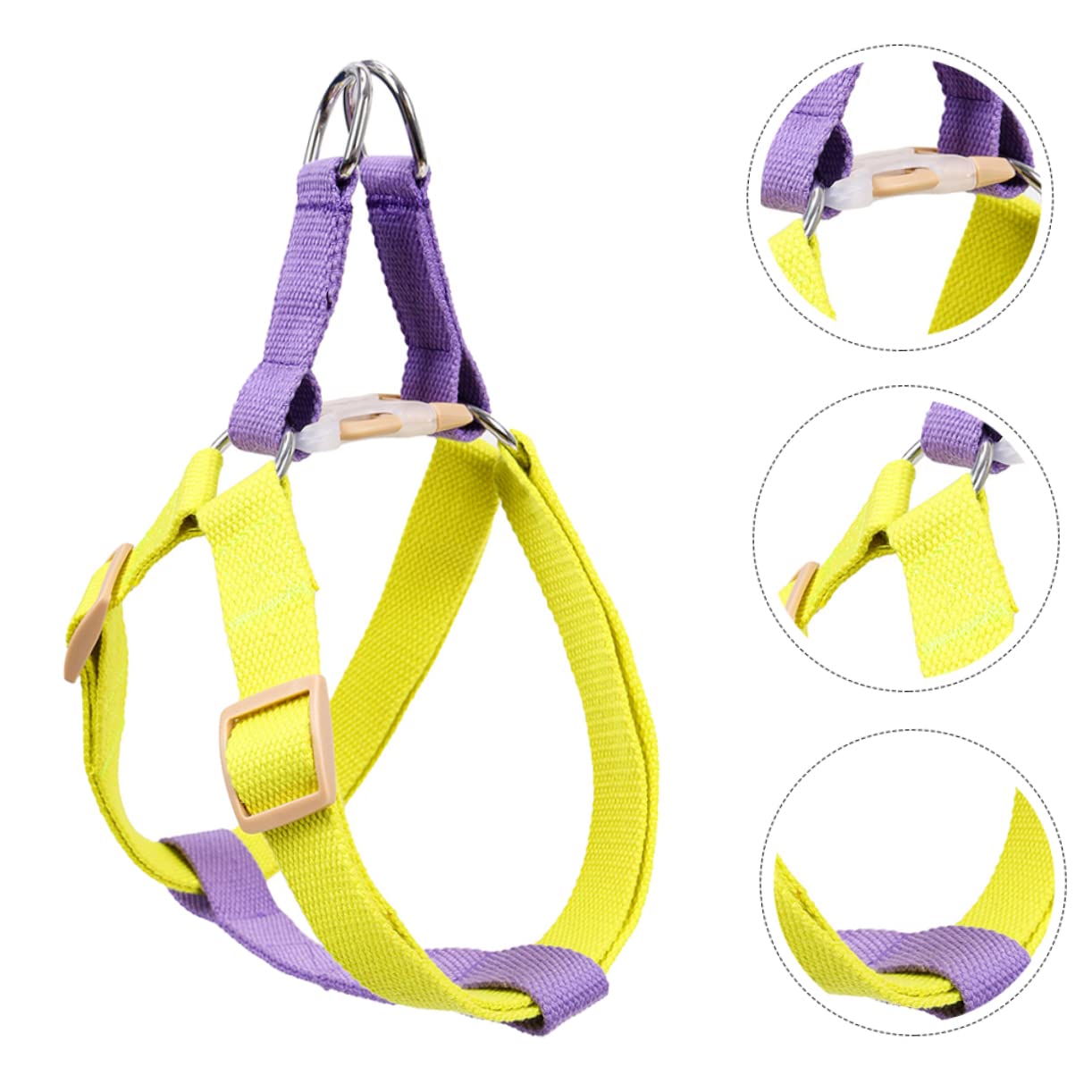 FRCOLOR 3pièces Réglable pour Chien Gilet De Traction Respirant pour Promenade Extérieur Ceinture Sécurisée pour Chiens Design Et sans Laisse