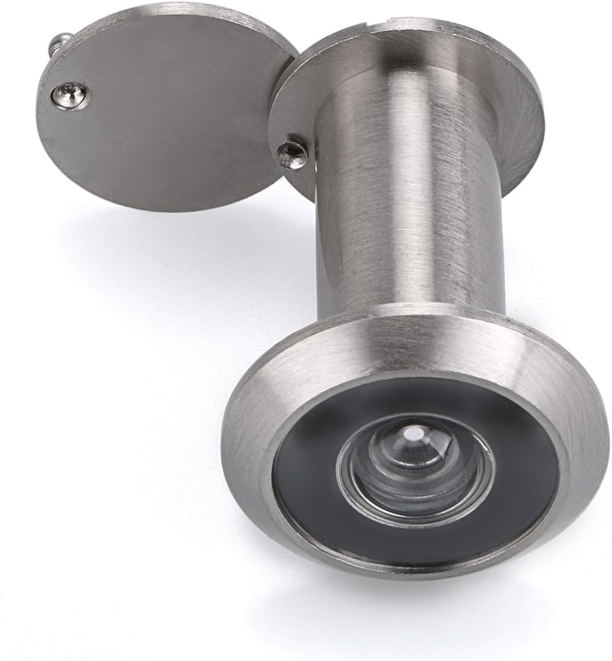 Sumnacon Safety Door ViewerSolid Brass 220-degree Door Viewer/Peephole with Heavy Duty Rotating Privacy Cover for 1-3/8" to 2-1/6" Doors Durable Door Viewer for Home Office Hotel (Silver)