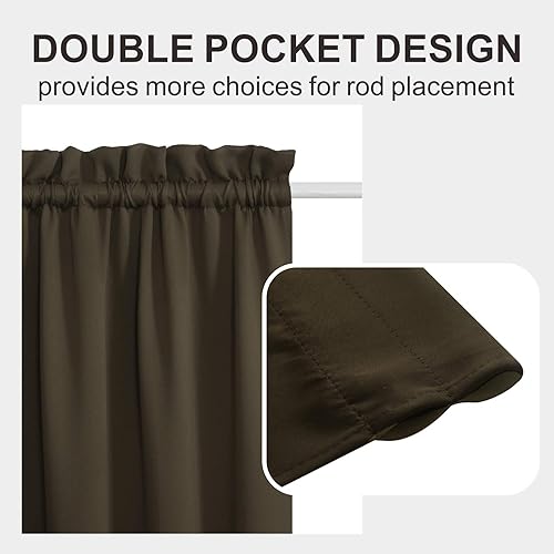 Miniatura 2 de Aquazolax Panel de cortina opaca para puerta de patio, Panel de puerta francés de 25 x 40 pulgadas, cortinas de ventana con aislamiento térmico, 1