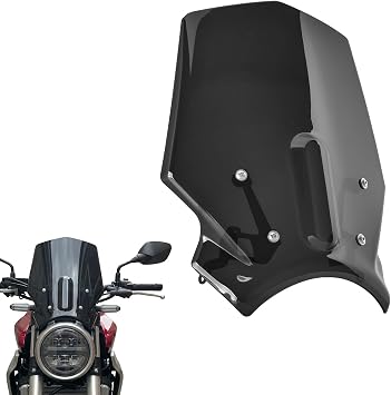 Double Bubble Windshield for CB300R CB125R NEO Sports Cafe 2018-2023, Black