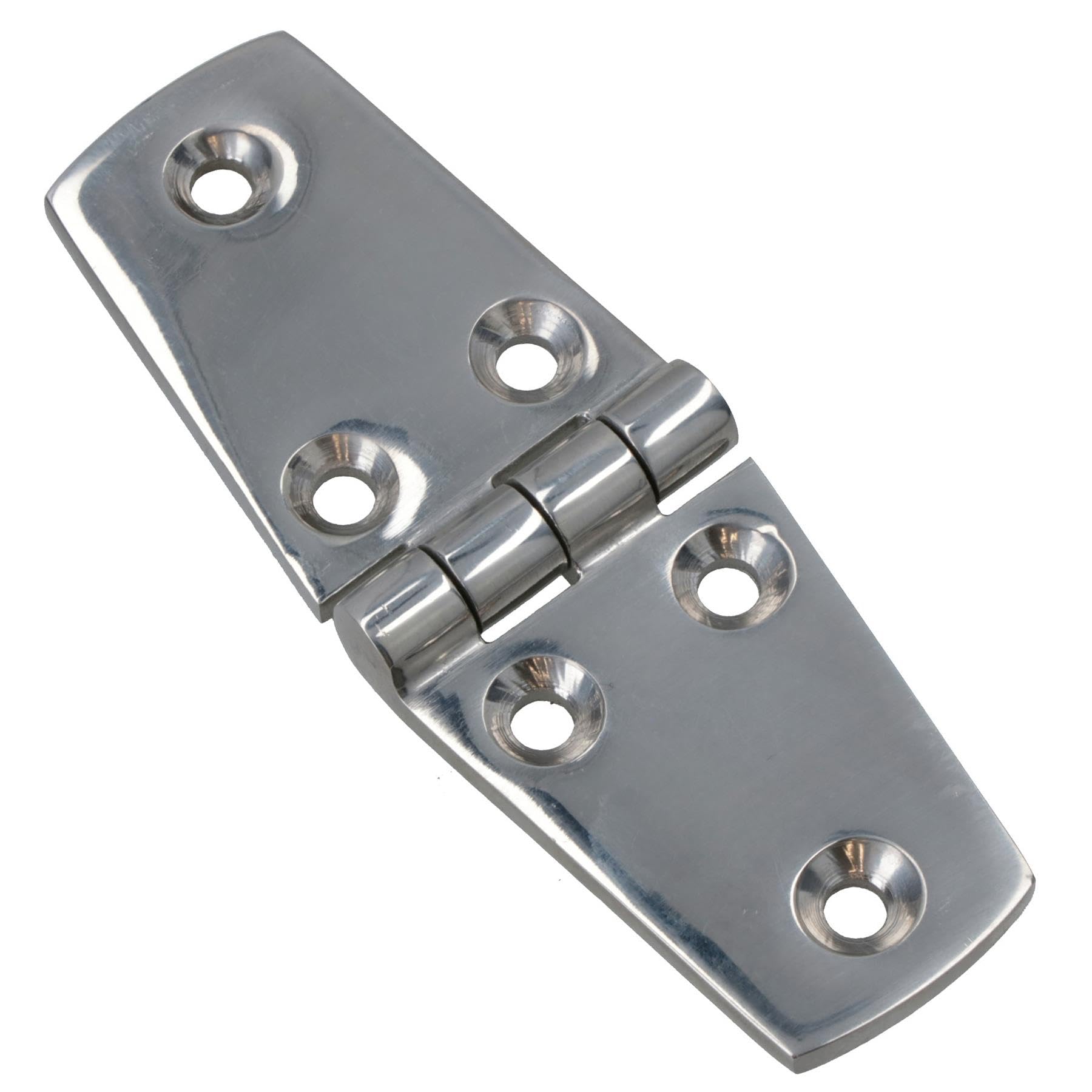 Charnière de porte 316 inox poli 102x38 mm pour cabine et intérieur