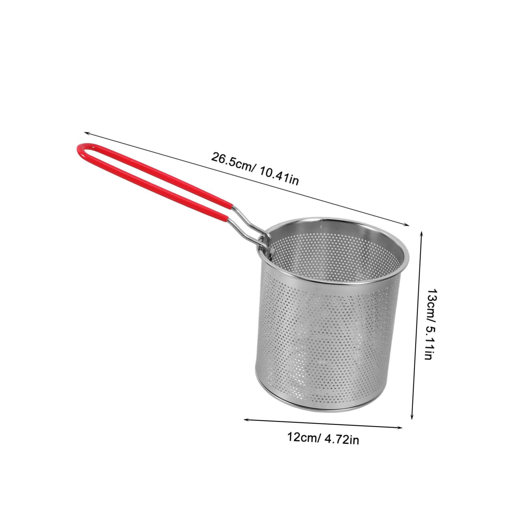 Alipis 1Set Stainless Steel Deep Frying Pot Food Grade Fry Pot with Handle Fryer for Home Cooking for Parties Weddings and Daily Use Includes Basket and Strainer