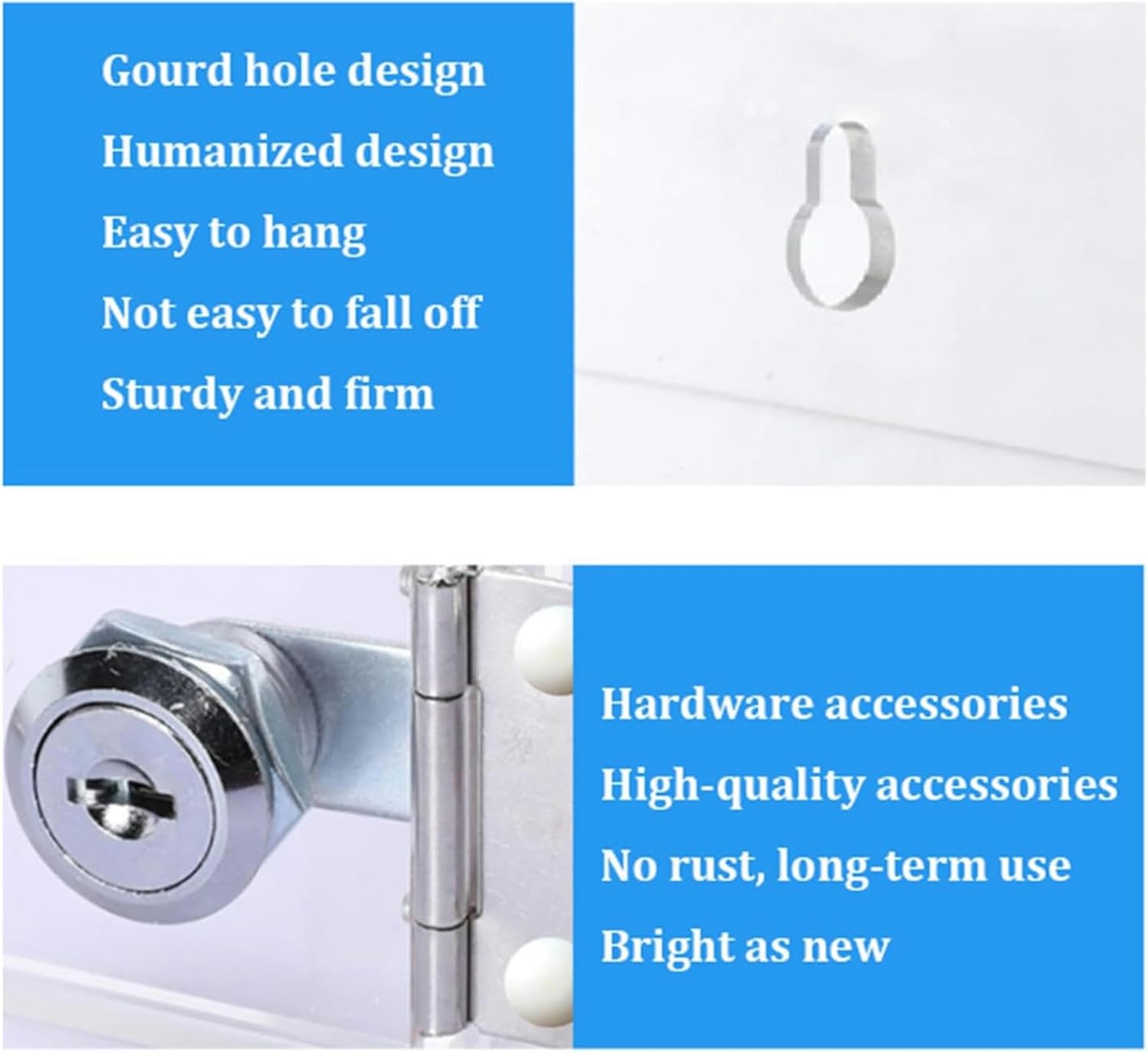 Wall Mounted Acrylic Cell Phone Locker Box with Door Locks & Keys, Clear Storage Cabinet for Classroom, School, Office, Factory Employees - Secure & Organized Solution