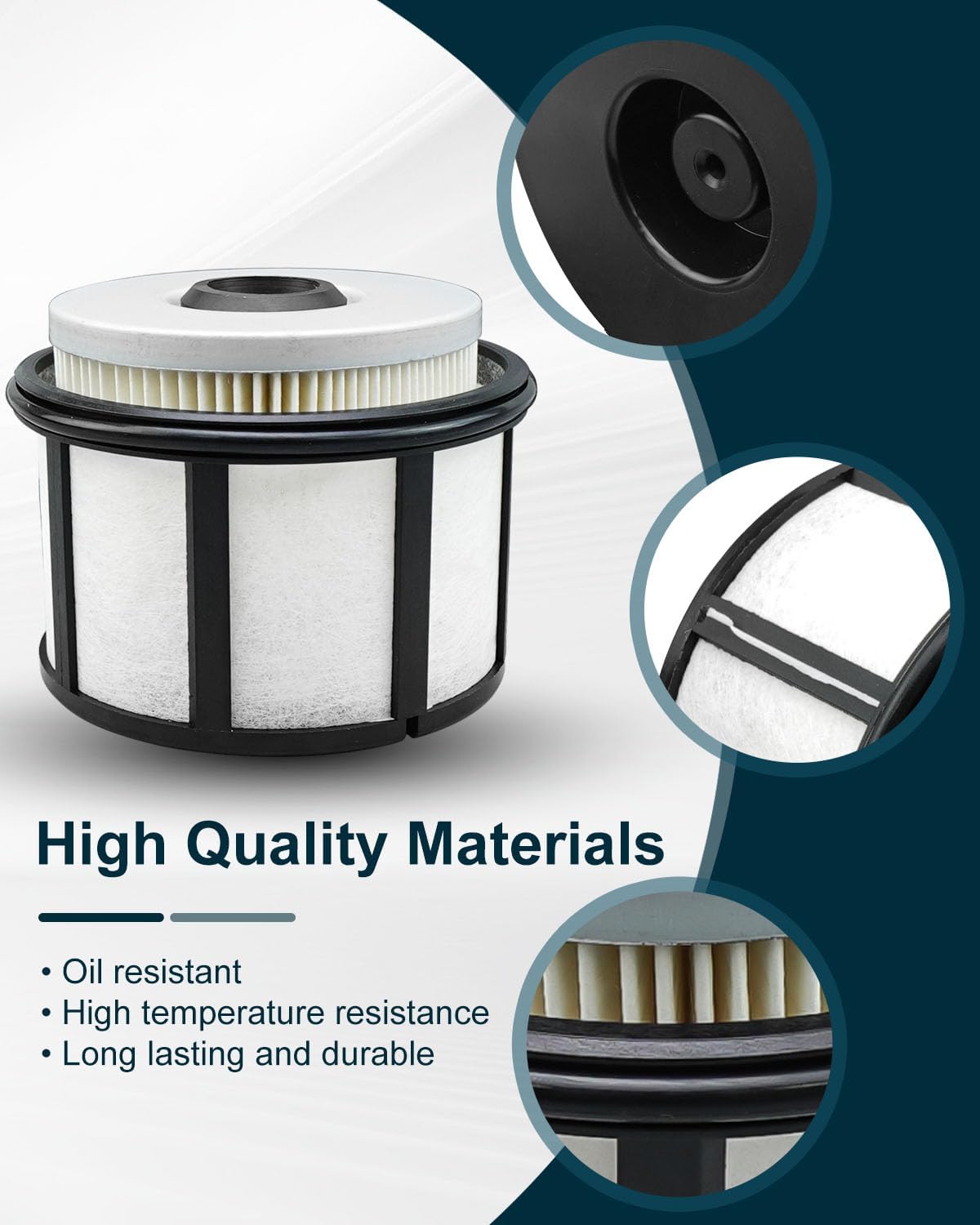 4pcs Fuel Filter Compatible with 7.3L Diesel Ford E350 F250 F350 F450 F550 E450 E550 Super Duty Excursion 1999-2003 Replace FD4596 FF63008 BF63000 FH22168 FF63054NN