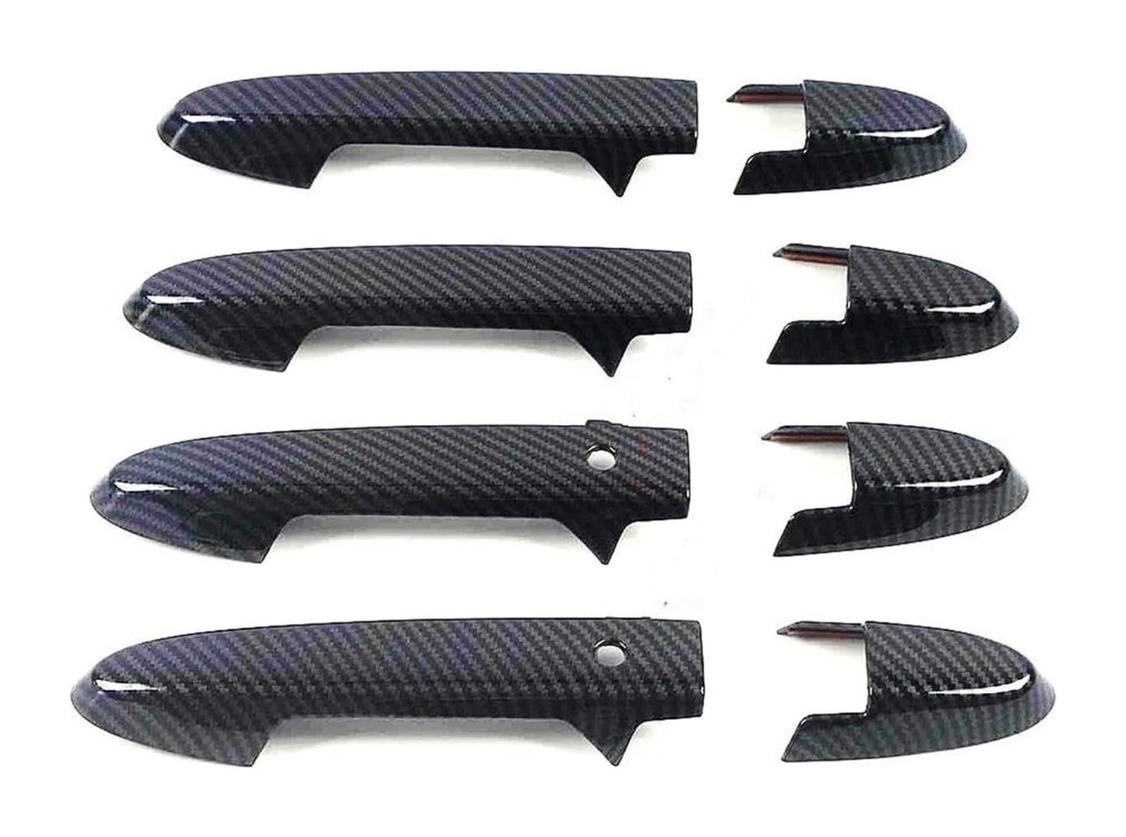 Hckclmbmzw Carbon1 For Fit For Jazz Gk5 Gp5 2014-2020 8Pcs Carbon Fiber Exterior Car Door Handle Cover Trim Protection Decor Abs Sticker Door Handle Cover(Carbon1)