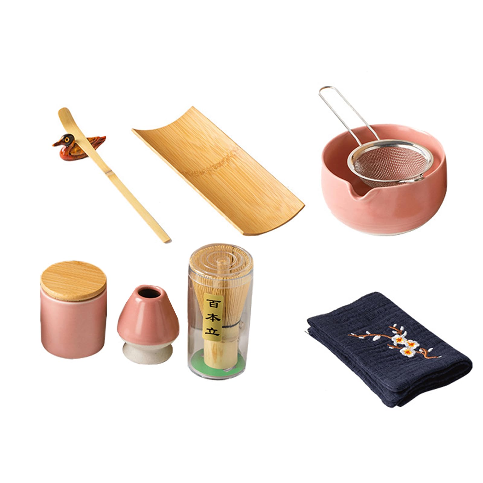 9 Matcha Set, Keramik Zeremonie mit Schüssel, Teller, Löffel, Küchenutensilien, die als Ausrüstung dienen