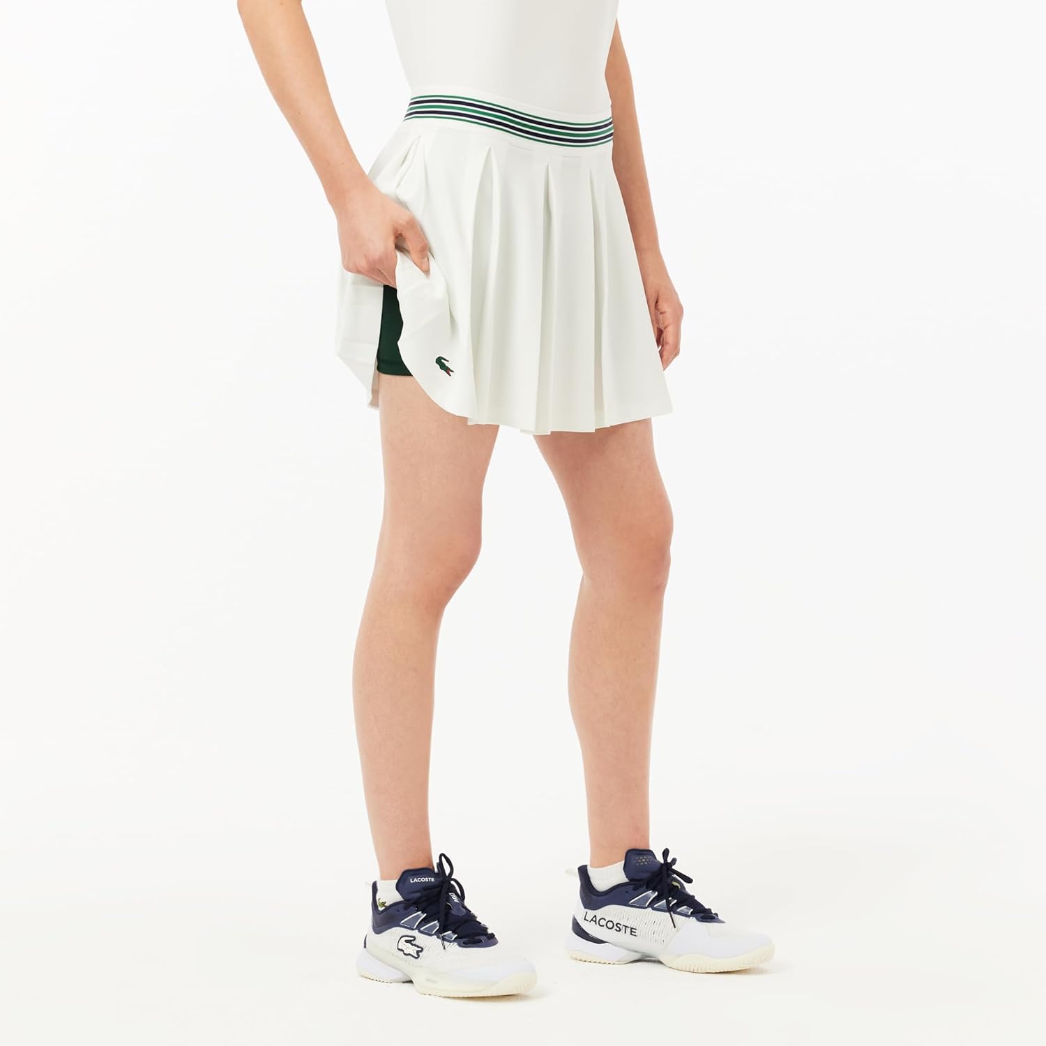 Lacoste Womens Sport Piqué Tennis Skirt with Liner