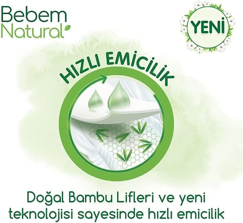 Bebem Natural Bebek Bezi 6 Beden Ekstra Large Aylık Fırsat Paketi 128 Adet