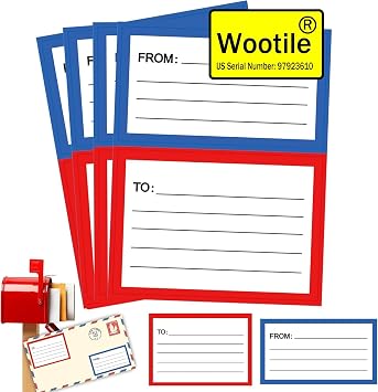 to from Return Address Mailing Labels 120 Pcs Blank Mail Shipping Label Postage Stickers 3.5 x 4.5 Inch Self Adhesive Handwriting to/from Address Tags Sticker for Package School,Home,Office