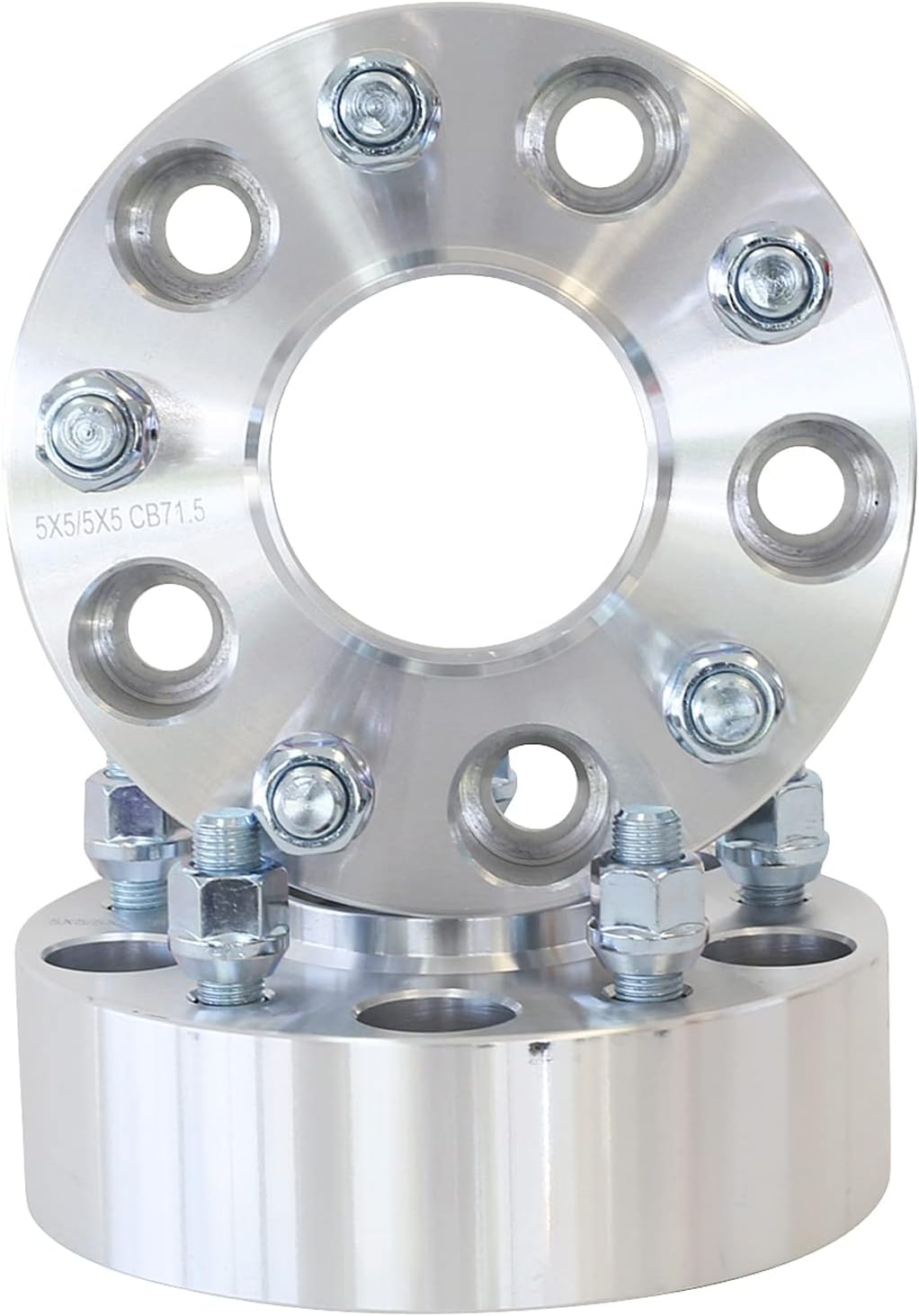 Smart Parts 2 Qty Wheel Spacers Adapters 2" fits All 5x5 (5x127) Hubcentric Vehicle to 5x5 Wheel Patterns with 1/2-20 Threads - Compatible with Jeep Wrangler JK Rubicon