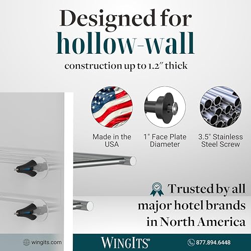 Miniatura 5 de WingIts MAWSD35B24 Master Anchor Super Duty para paneles de yeso, tornillo de acero inoxidable de 1032 pulgadas, paquete a granel, paquete de 24