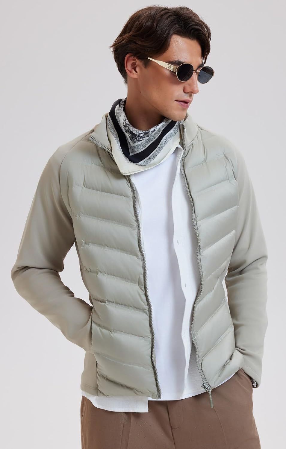 AFZ Mens Lightweight Puffer Jacket 800-Down-Fill Water Resistant Quilted Duck Down Jackets for Running