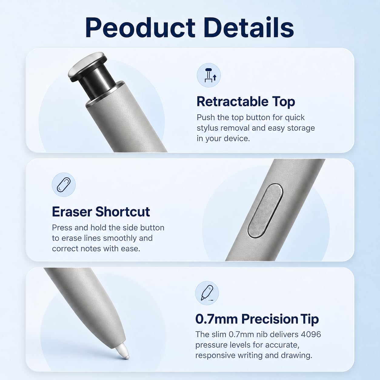 Stylet de Remplacement pour Galaxy S25 Ultra, Stylet Tactile Précis pour Smartphone S Pen S25 Ultra, Idéal pour Dessin et Prise de Notes, sans Bluetooth, Noir
