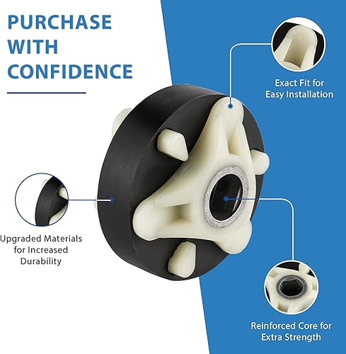Miniatura 4 de Kit de acoplamiento de motor 285753A ultraduradero y mejorado para electrodomésticos de por vida, compatible con lavadoras Whirlpool y Kenmore (3)