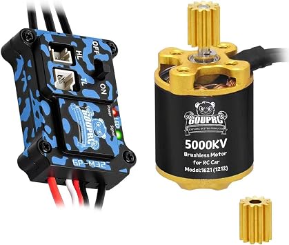GOUPRC 5000KV 1621 Brushless Motor & GP M32 30A Brushless ESC for SCX30 1/30 Axial RC Crawler Car Upgrade with Replace Pinion Gears