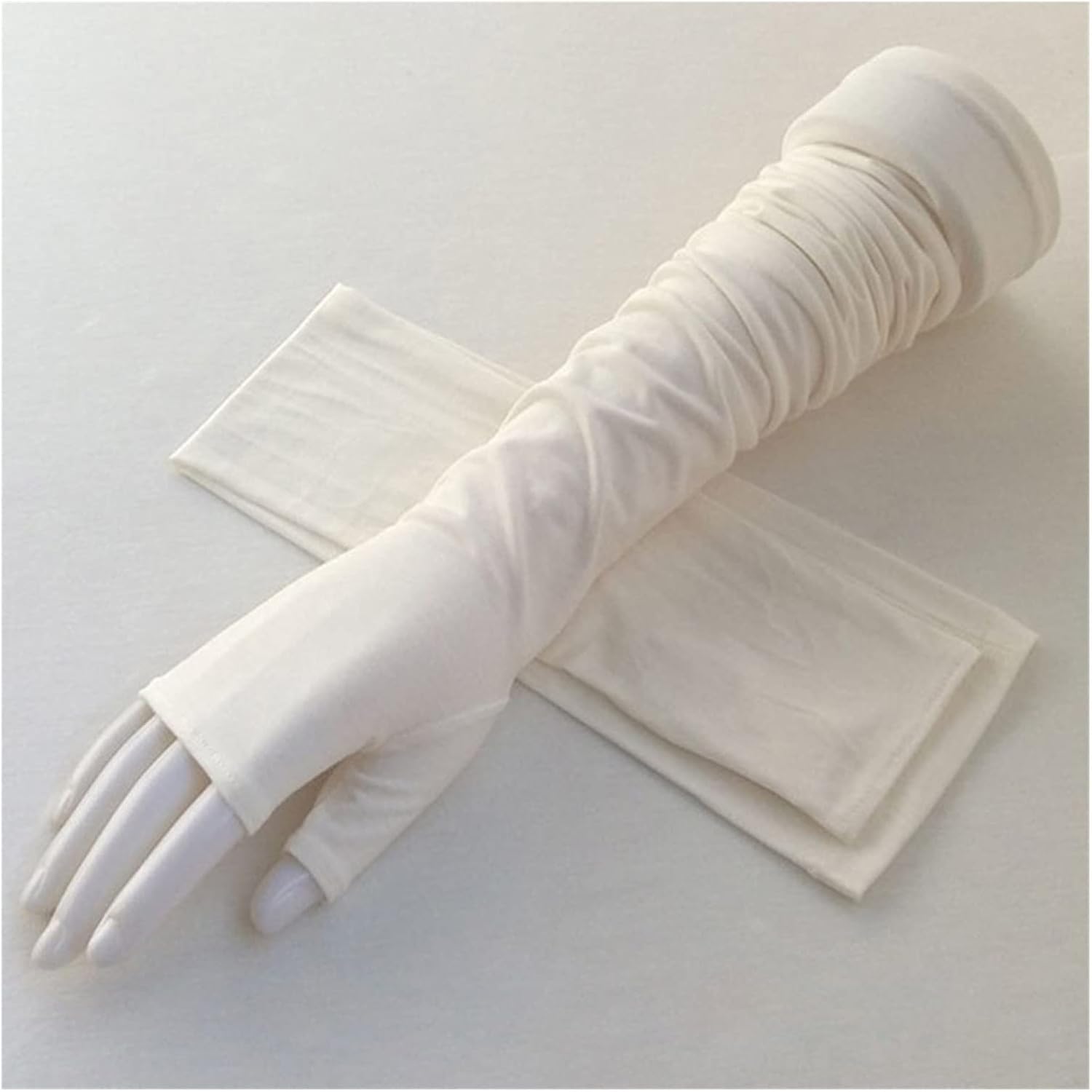 Female Sports Fitness Cycling Sunscreen Touch Screen Long Finger Gloves Women Cotton Half Finger Driving
