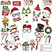 LEVSUPTY 44Pcs Christmas Party Photo Booth with Stick Props Kit for Adults Kids for Christmas Theme Party Favors Decorations Decor Supplies,Funny Xmas Selfie Propsâ€¦