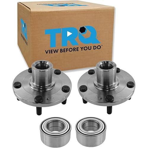 TRQ 2 Piece Front Wheel Bearing & Hub Kit Set Compatible with 2006-2013 Hyundai Sonata 2010-2017 Tucson 2003-2005 XG350 Kia Optima 2007-2010 Rondo 2011-2014 Sportage