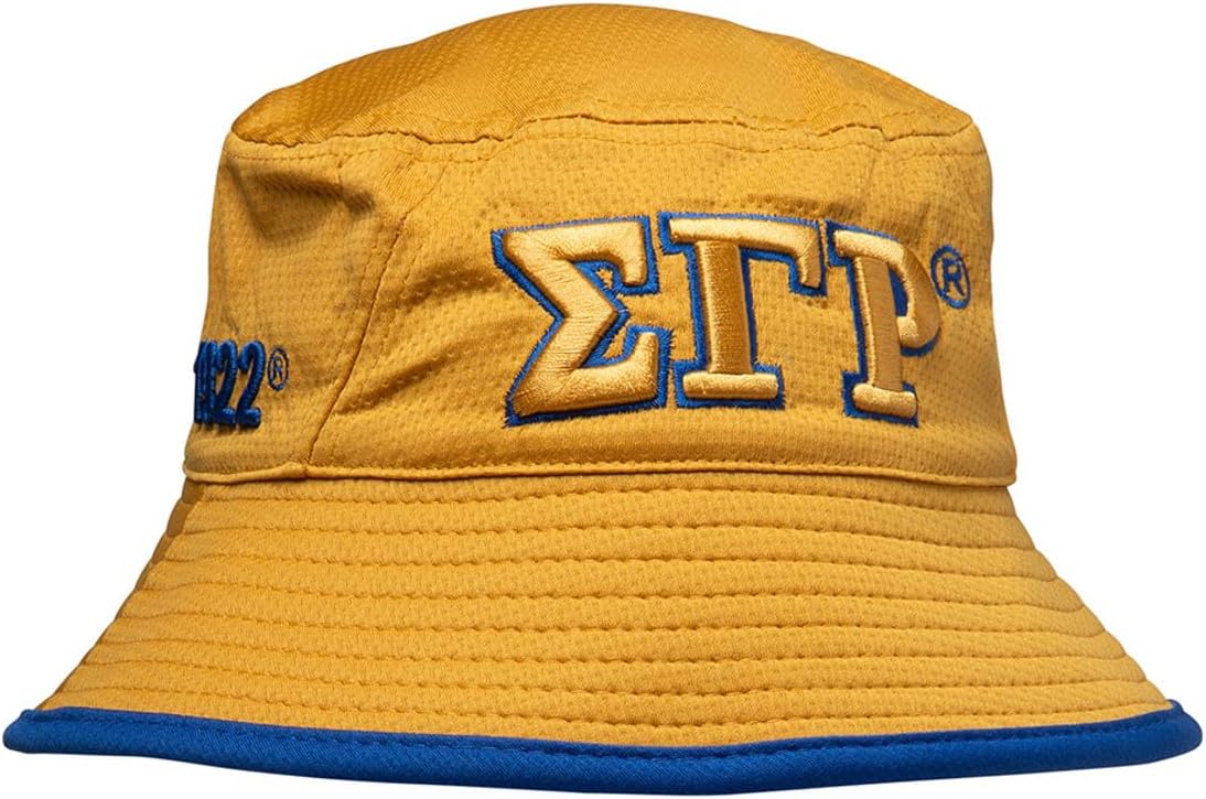 Sigma Gamma Rho Bucket Mesh Hat Gold