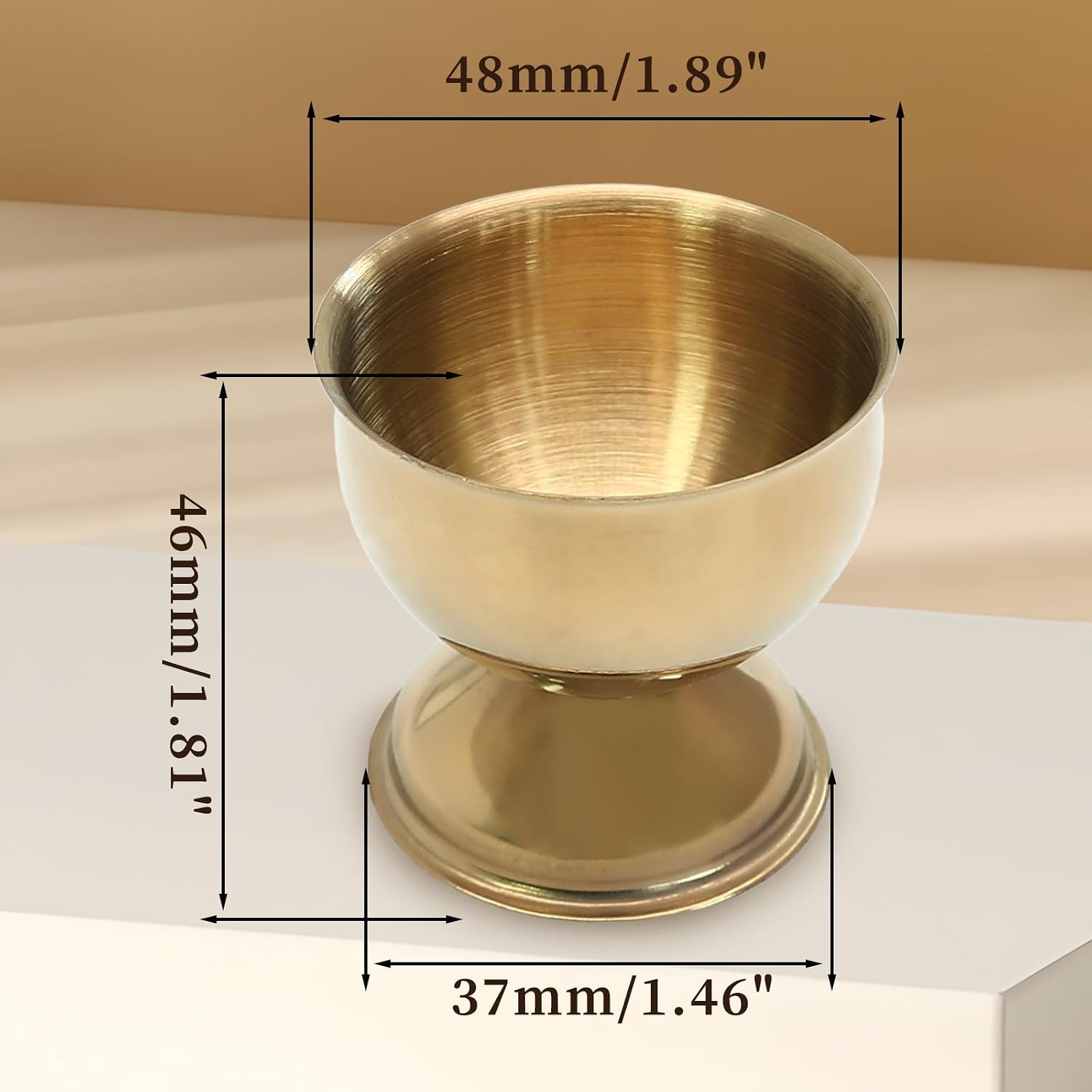 Bonsicoky 4 Pcs Gold Egg Cups