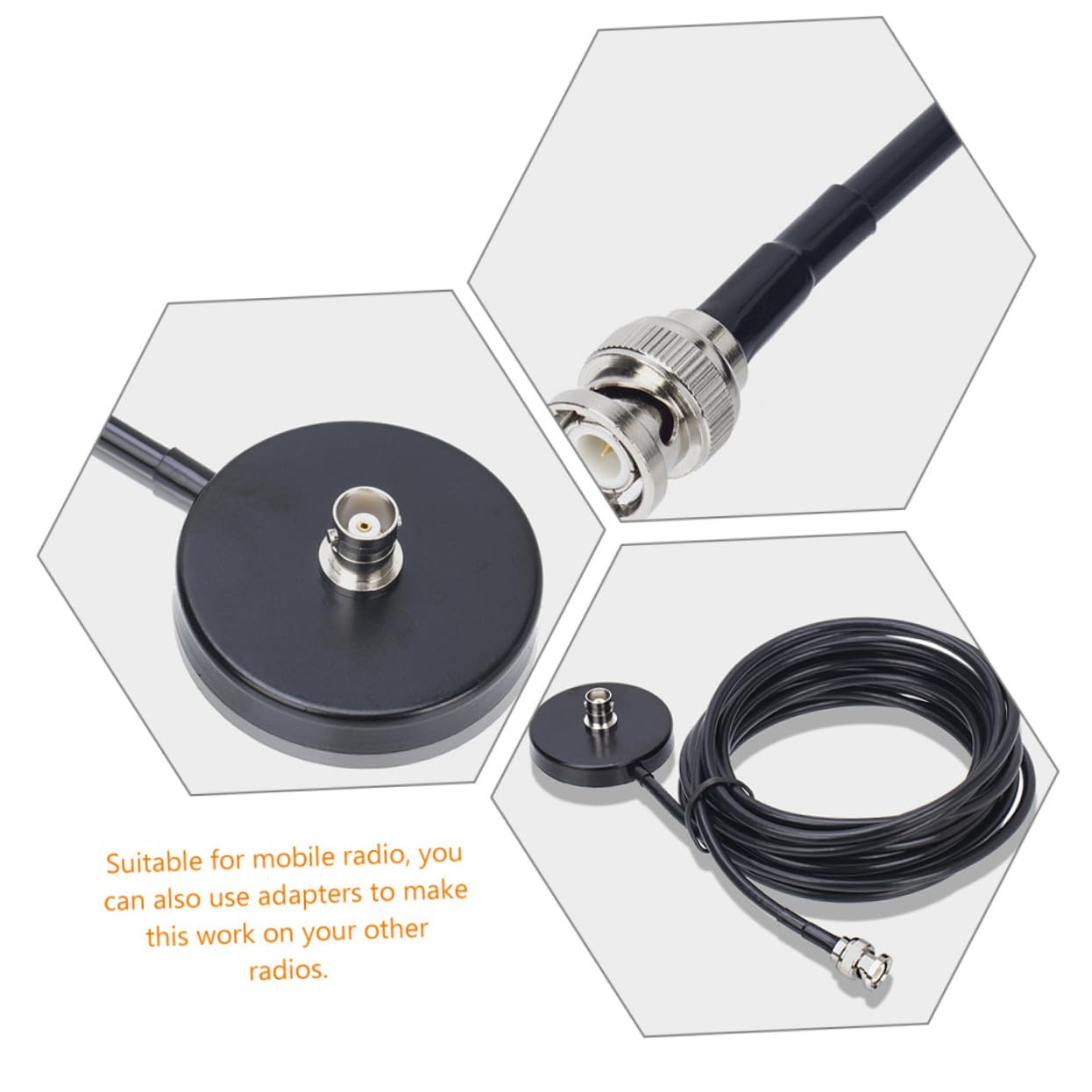 5 Base Metros Cable para Antena de Magnética con Coche