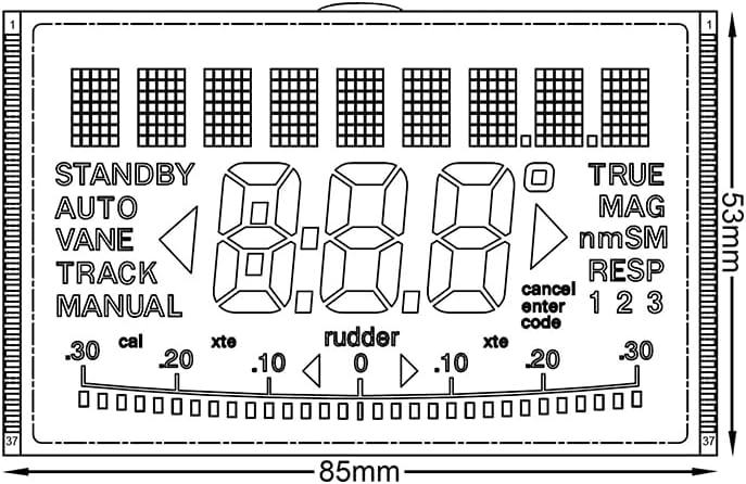 Display Replacement for Raymarine/Autohelm ST6000+ / ST6001+ Autopilot Control Head Unit