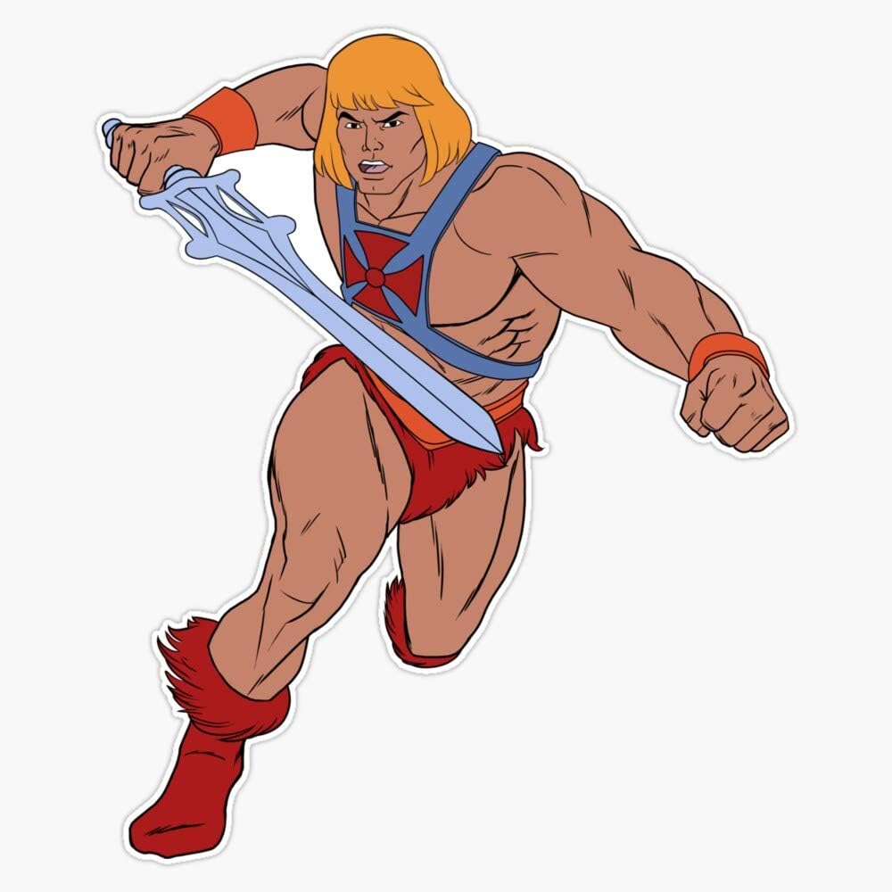 He-Man In Action Tribute Sticker Decal Vinyl Bumper Sticker Decal Waterproof 5"