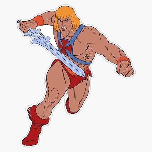 He-Man In Action Tribute - Adhesivo de vinilo impermeable para coche, laptop, pared, ventana, parachoques de 5 pulgadas