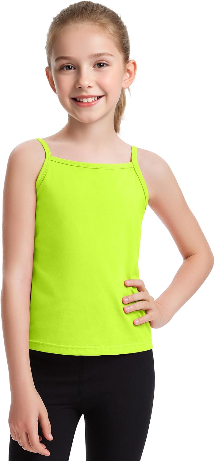 Auranso Girls Undershirts Kids Camisole Toddler Adjustable Straps Tank Tops