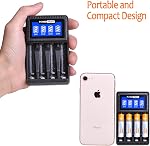 4Pcs 1100mAh AAA Battery with LCD Display Charger for AA AAA NiMH Rechargeable Battery
