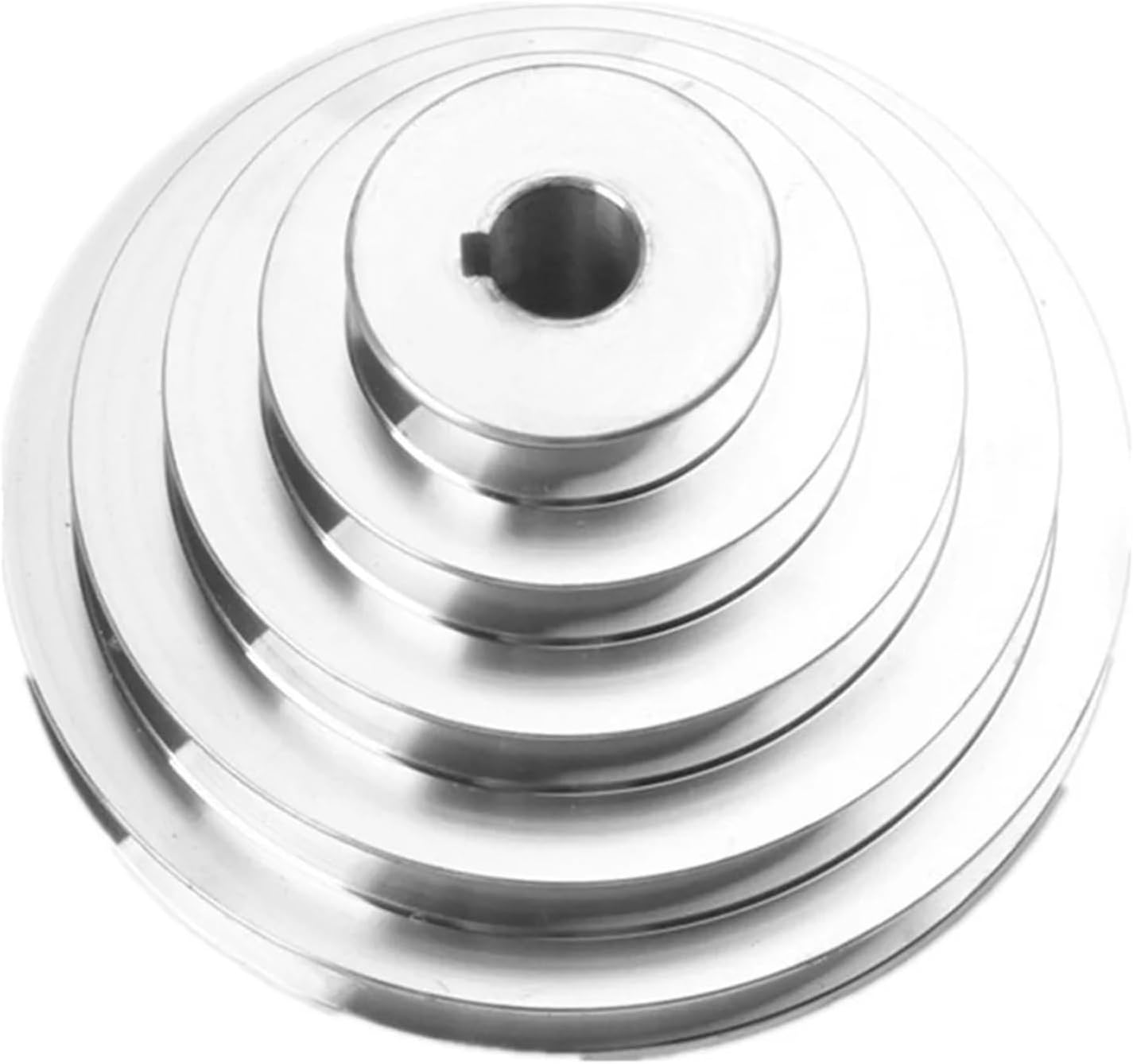 Bench Drill 54mm to 150mm Outer Dia 14 16 18 19 20 22 24 25 28mm Bore Aluminum A Type 5 Step Pagoda Pulley Wheel for V-Belt (Size : 24mm Bore 8mm Slot)