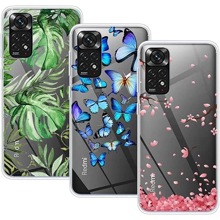 SEAHAI Custodia Per Xiaomi Redmi Note 11S / Note 11 4G, Silicone TPU Flessibile, Glitter Marmo, Rosa Viola