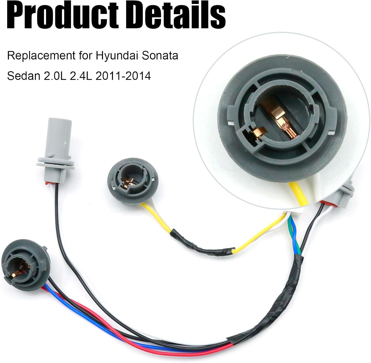 92450-3Q000 Tail Lamp Holder and Wiring Harness, Replacement for Hyundai Sonata Sedan 2.0L 2.4L 2011 2012 2013 2014