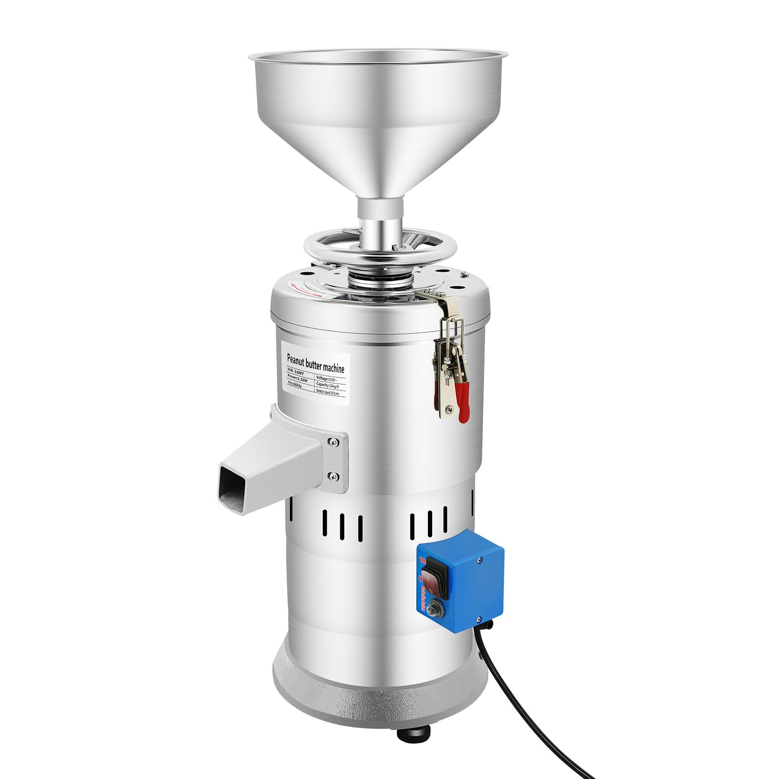 Peanut Butter Maker, 1100W Nut Butter Machine Pure Copper Motor, Can Grind Up to 33 LBS Ingredients Per Hour, Peanut Butter Maker Machine Can Grind Rice, Peanuts, Almonds, Sesame Seeds, etc.