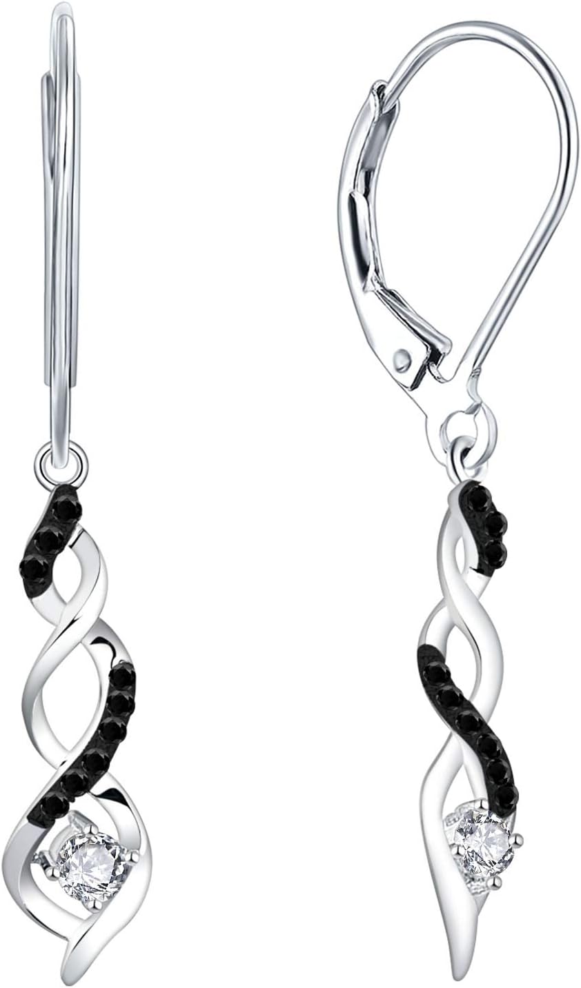 dangle-1, black rhodium plated