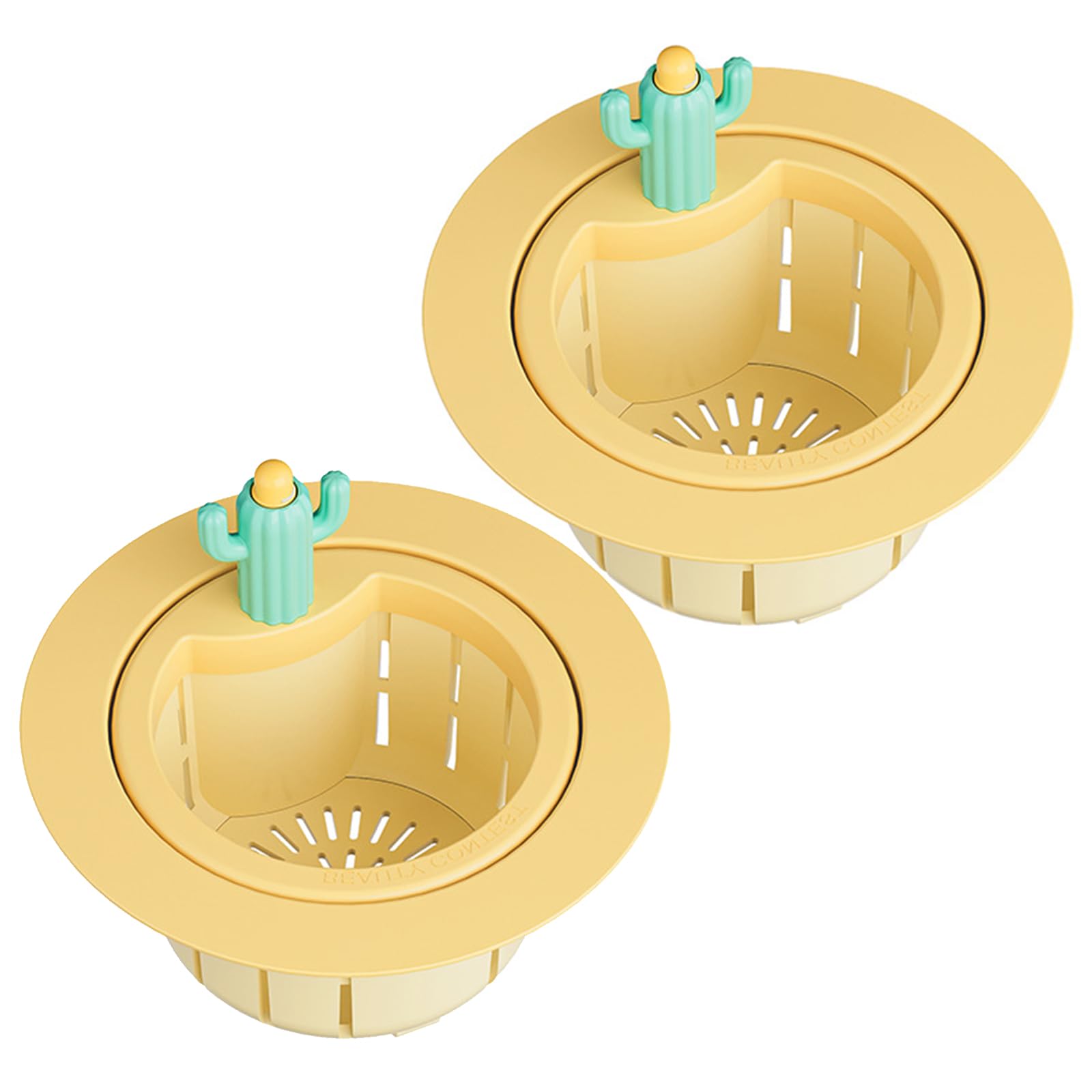 2pcs Cactus Sink Strainer, Strainer Basket, Sinks Drain Strainers, Kitchen Sinks Strainers, Drain Basket Filter Food Waste Catcher, Press Draining for Kitchen Waste Collection Filter