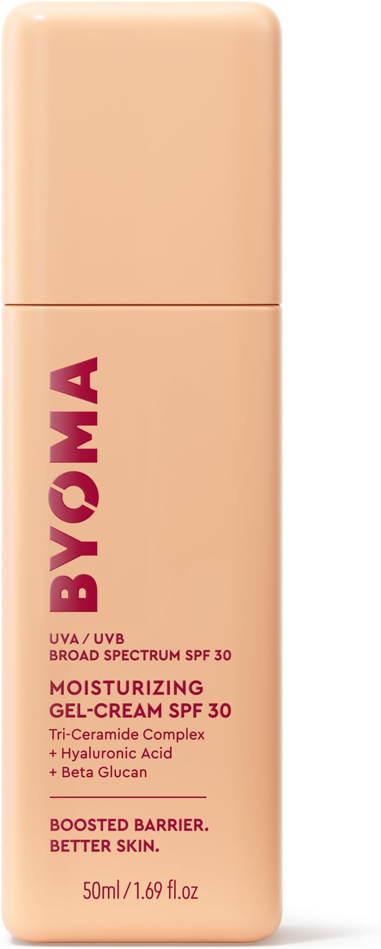 BYOMA Gel Cream SPF 30 - Barrier Repair Cream/Gel Face Lotion with Broad Spectrum Sunscreen - Ceramide SPF Face Moisturizer for Dry Skin - Alcohol Free, Oil Free Face Moisturizer - 1.69 fl. Oz