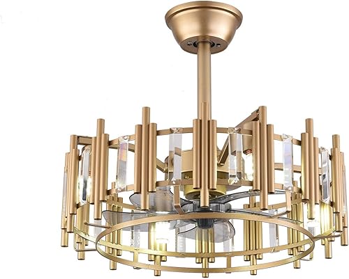 Vista 11 de Ventilador de techo rústico de 20 pulgadas y lámpara de araña, ventilador de techo de granja, lámpara colgante cerrada, lámpara de araña