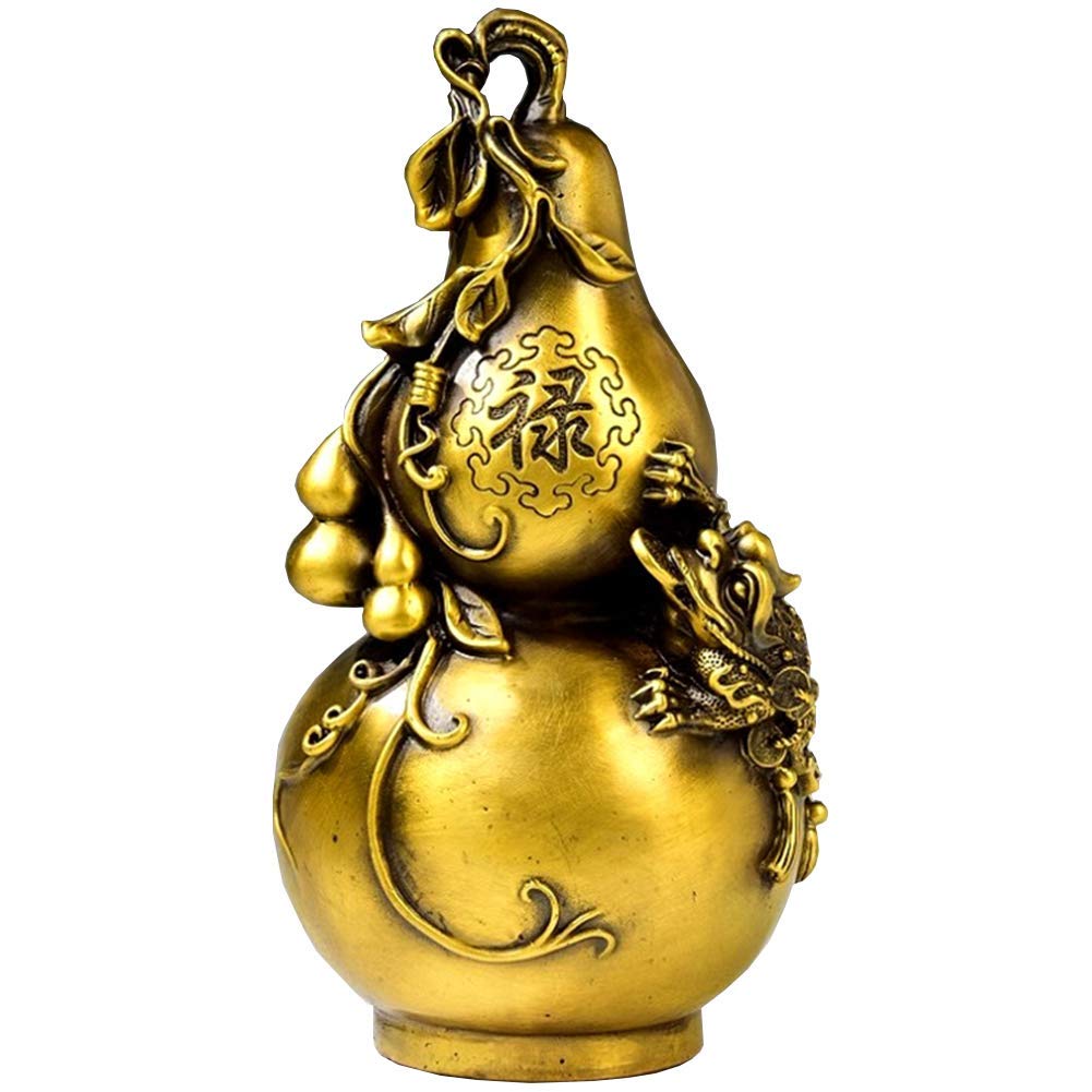 YNIYUJKL Chinese Statue Ornament Brass Feng Shui Wu Lou/Hu Lu With Carving Pi Xiu And Money Frog Sculpture Home Decoration, Attracting Wealth And Good Luck,Set,A-A
