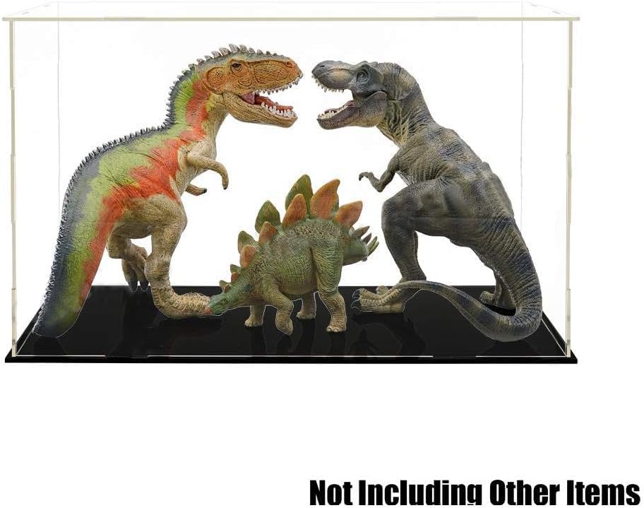 Image of Acrylic Display Case for Collectibles | Dustproof Transparent Showcase Box for Action Figures, Miniatures & Models | Countertop Cube with Protective Film ((10x6x7 inch; 25x15x18cm))