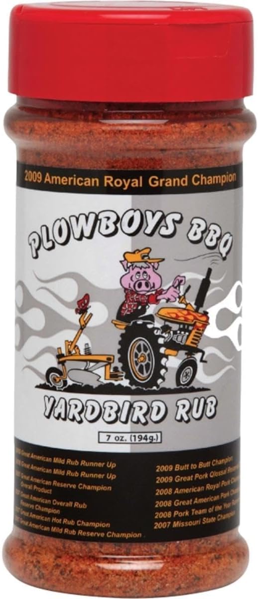 Plowboys BBQ Seasonings and Rubs – Award-Winning Championship Spice Blends for Grilling, Smoking, and Cooking (7 Ounce (Pack of 1), Yardbird)