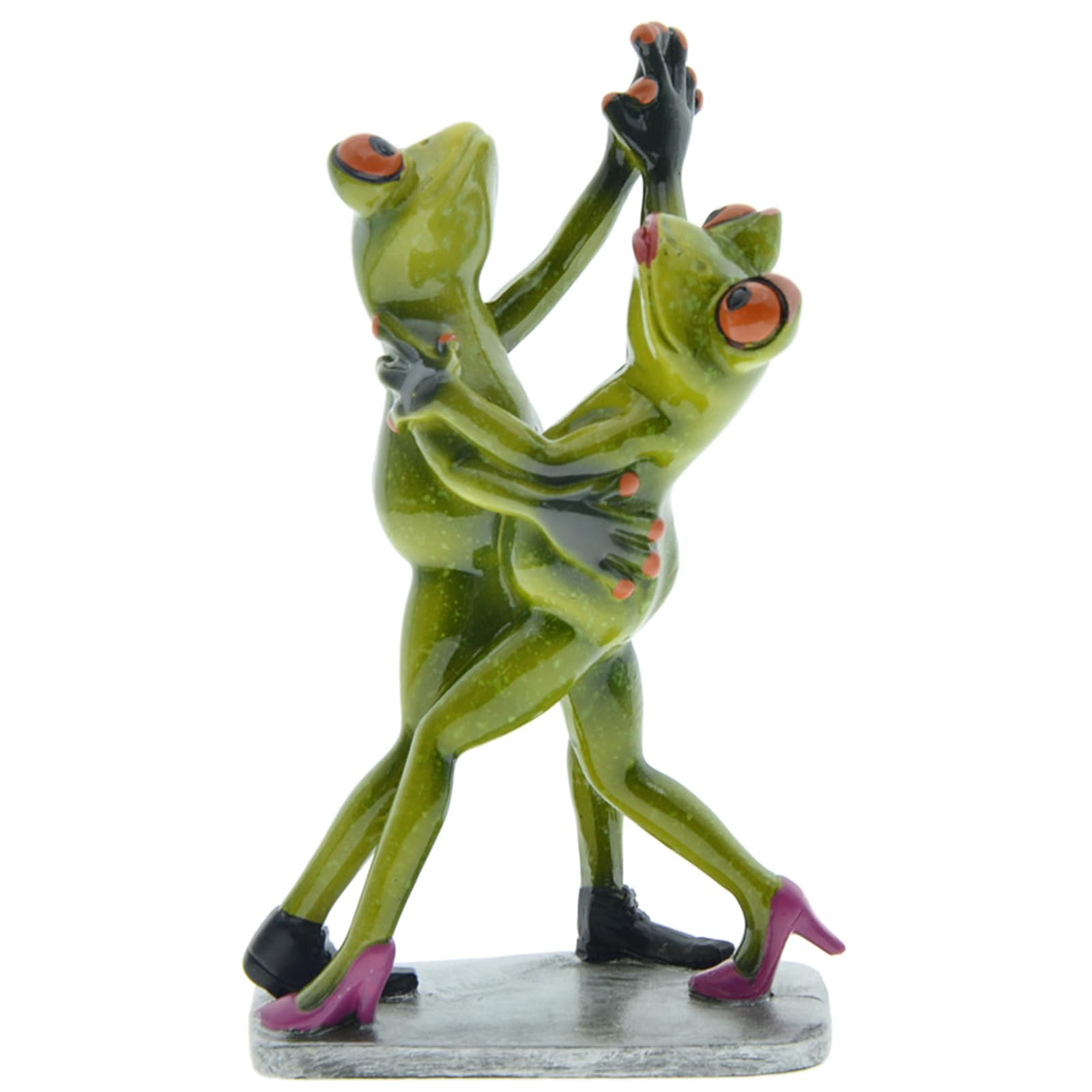 Zdprkqzvz Couple Frog Figurines Decor Resin Animal Dancer Frog Statue Desktop Ornament For Home Bedroom Decoration Lovers