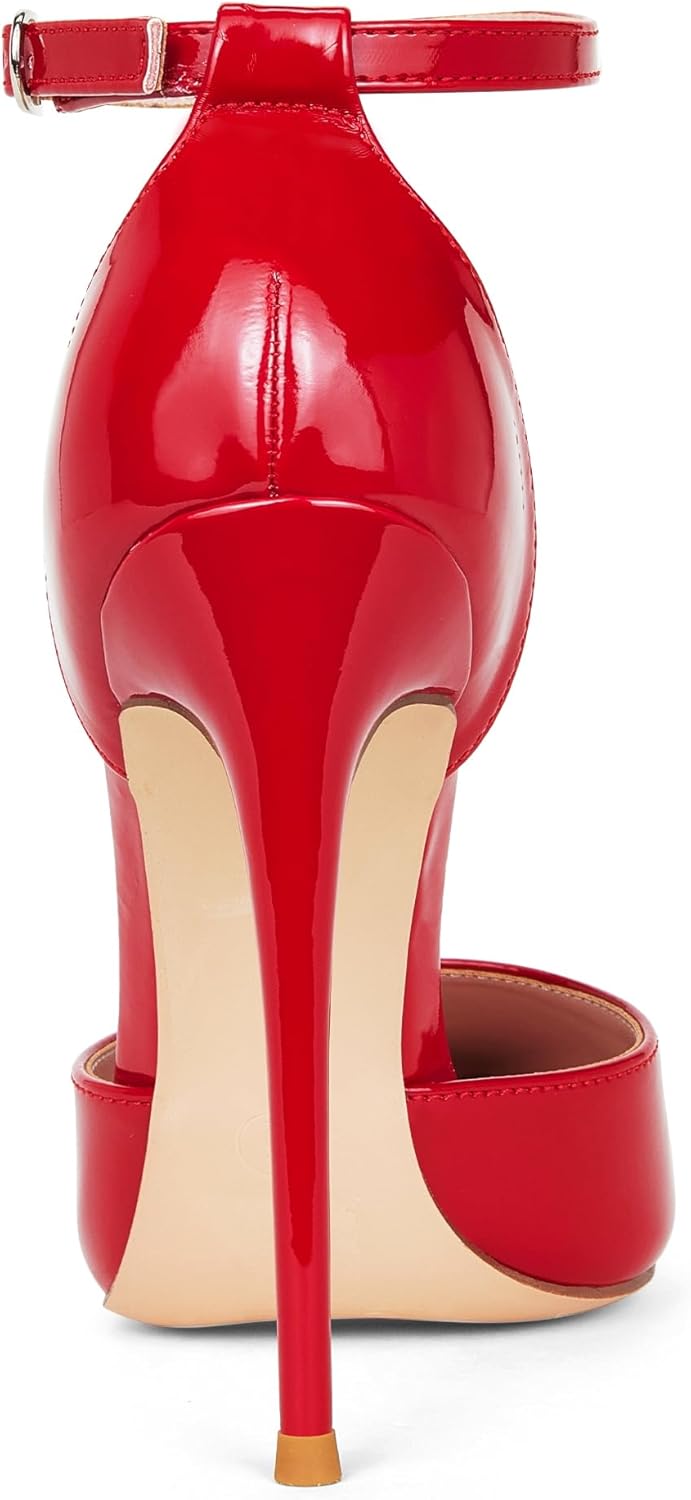 Elisabet Tang High Heels, Women Pumps D'Orsay Ankle Strap Pointed Toe Stiletto Heels Party Wedding Shoes - Image 3