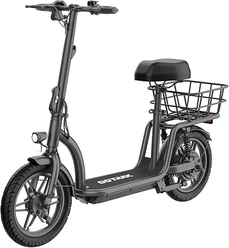 Gotrax Adult Electric Scooter with Seat, Max 19-25miles Range, 15.5-20mph