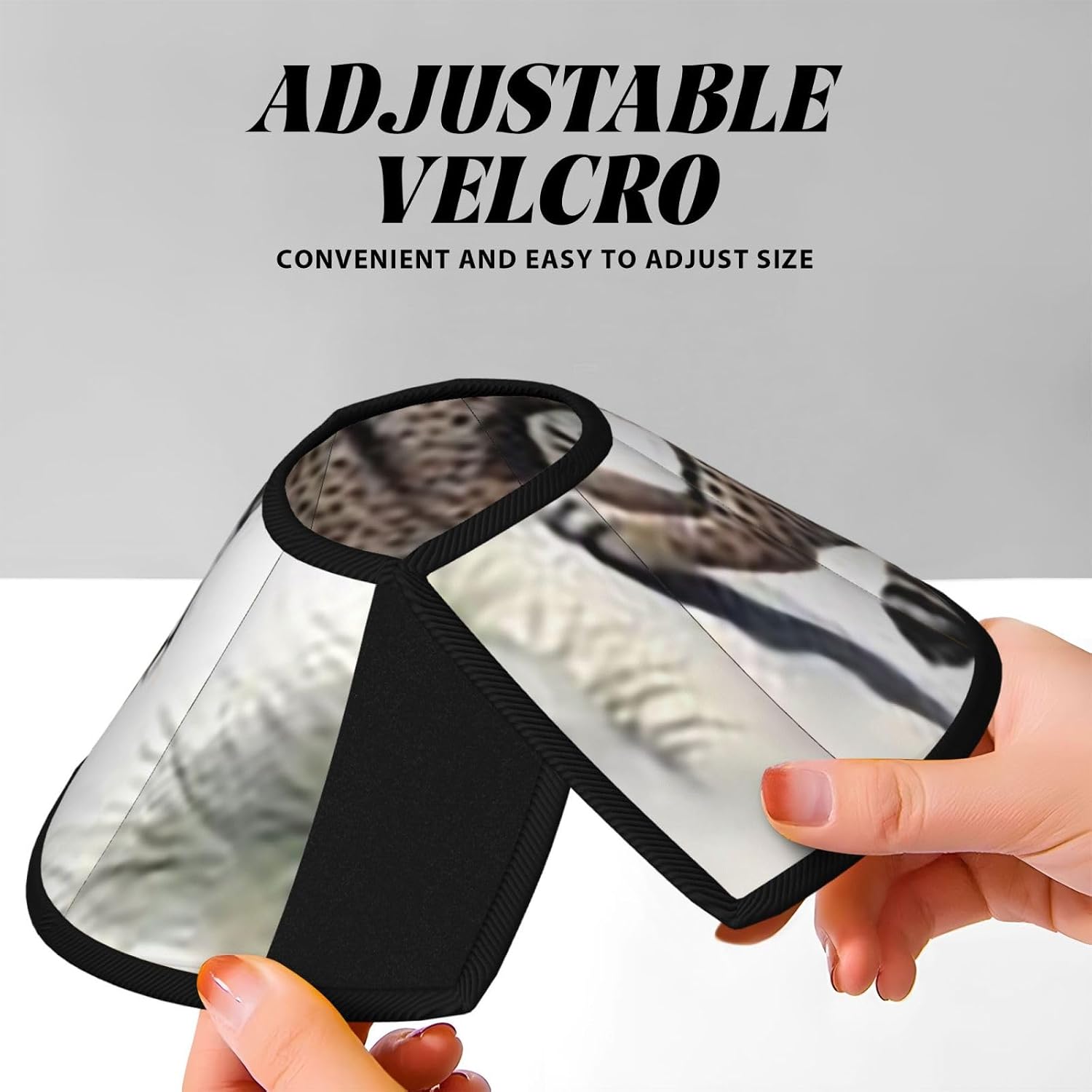 Custom Pet Cones - Unique Design Cat & Dog Cone, Collar for Post-Surgery Recovery, Adjustable Neck Snow Lynx Stride Small