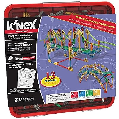 KNEX Education Intro to Structures: Bridges Set 207 Pieces for Grades 3-5 Construction Education Toy