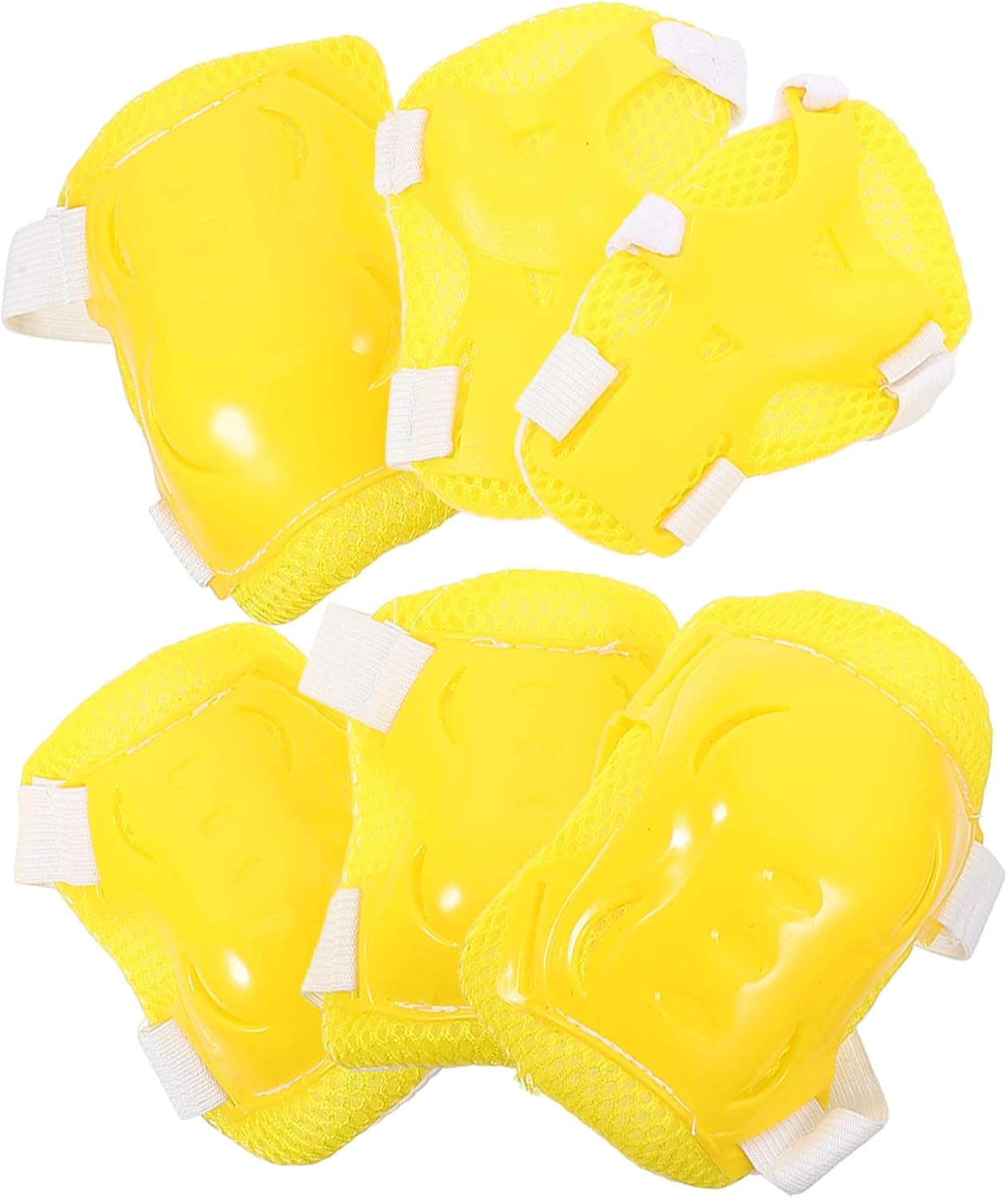 VANZACK Protective Gear 6pcs Set Yellow Elbow Pads Knee Pads Wrist Guards Cycling Skateboard Sports Safety for Outdoor Activities